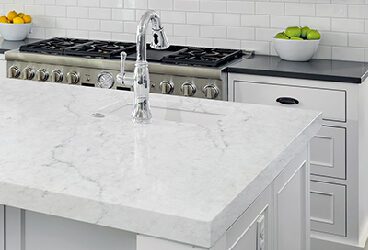White Marble Kitchen Worktops