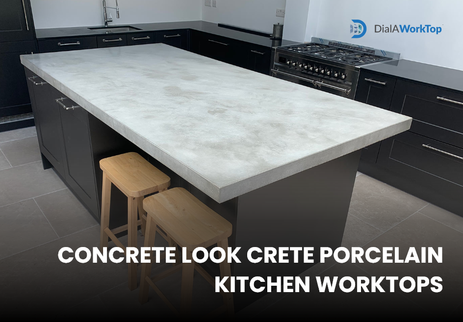 concrete look crete porcelain kitchen worktop