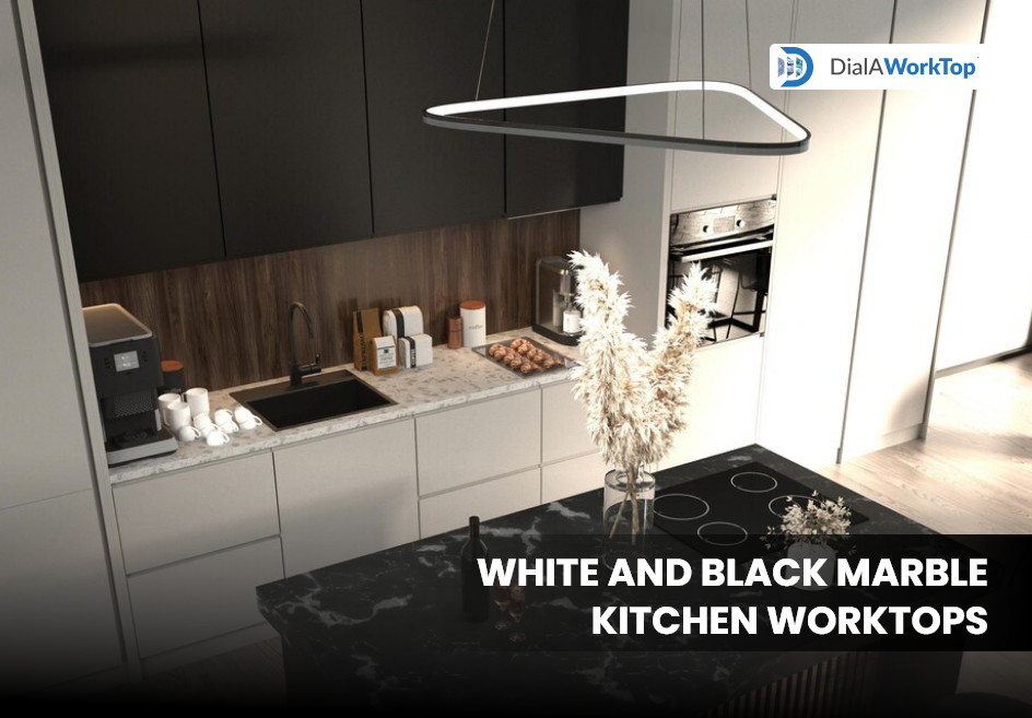 Elegance in Contrast: Choosing Between White and Black Marble Kitchen Worktops   